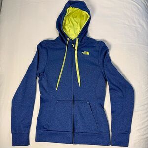 The North Face Women’s Blue Yellow Hooded Fill Zip Jacket | S